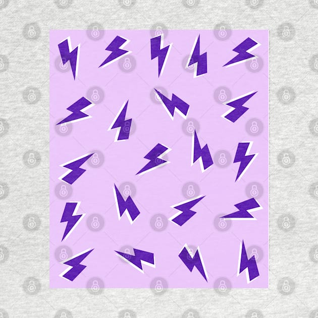 Purple Lightning Bolts Pattern by OneThreeSix